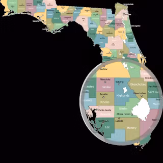 Florida map wallpaper