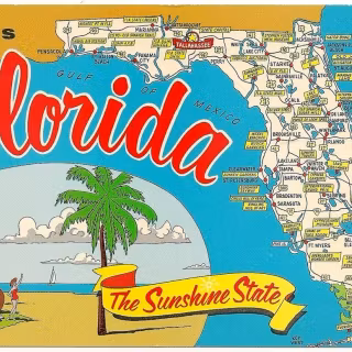 Florida map wallpaper