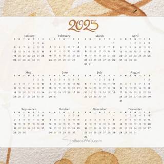 2025 calendar wallpaper