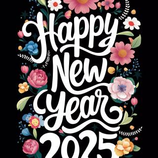 New Year 2025 phone wallpaper