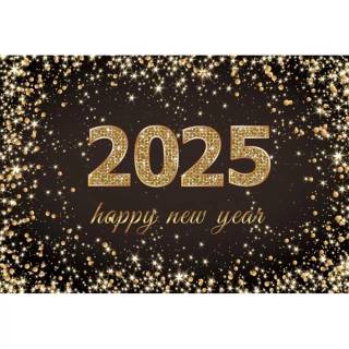 Happy New Year 2025 dark wallpaper