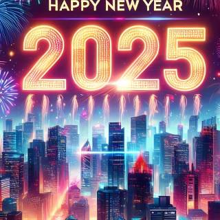 New Year 2025 mobile wallpaper