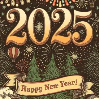 New Year 2025 mobile wallpaper
