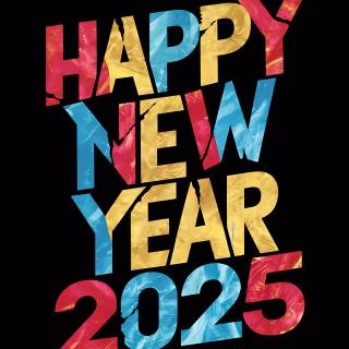 New Year 2025 mobile wallpaper