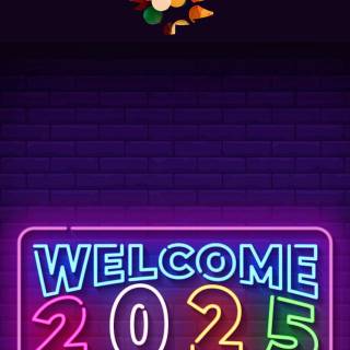 New Year 2025 mobile wallpaper