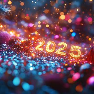 New Year 2025 laptop wallpaper