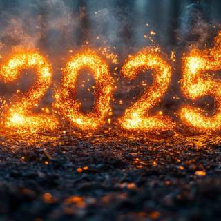 New Year 2025 laptop wallpaper