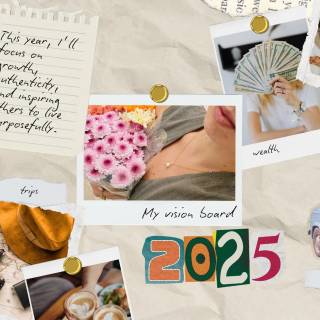 Cream collage wallpaper