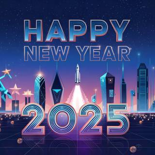 Happy 2025 New Year wallpaper