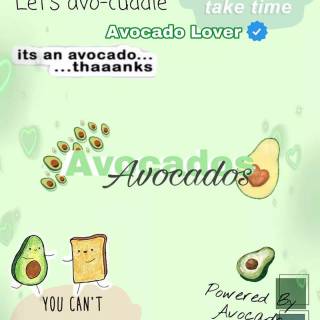 Cute anime avocado wallpaper