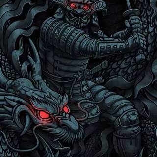 Dark samurai phone wallpaper