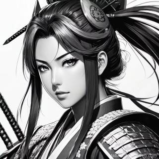 Anime black and white girl wallpaper
