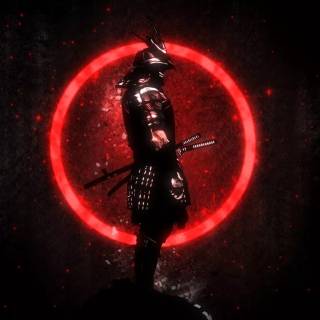 Black and red samurai wallpaper