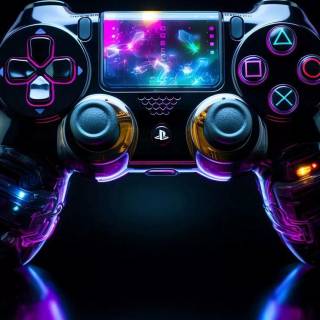 Neon PS5 wallpaper