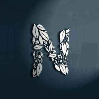 N letter 4k wallpaper