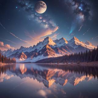 Moon sky 4k wallpaper