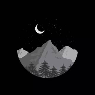 Black minimalist mobile wallpaper