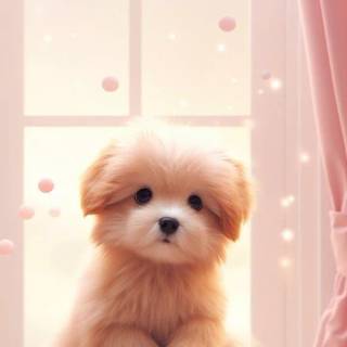 Cute puppy iPhone wallpaper