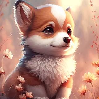 Cute puppy iPhone wallpaper