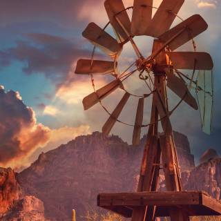 Windmill phone wallpaper