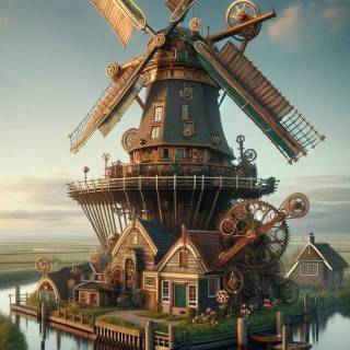 Windmill phone wallpaper