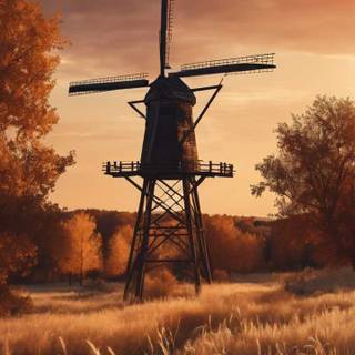 Windmill phone wallpaper