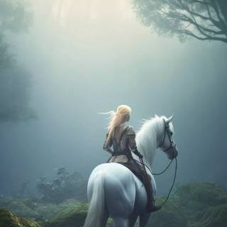 White horse phone wallpaper