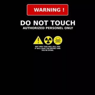 Warning phone wallpaper