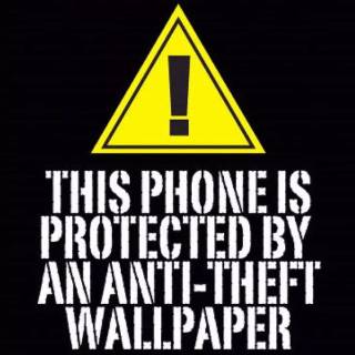 Warning phone wallpaper