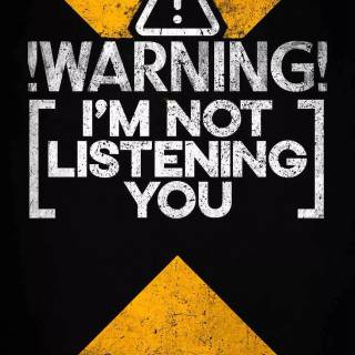 Warning phone wallpaper