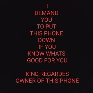 Warning phone wallpaper