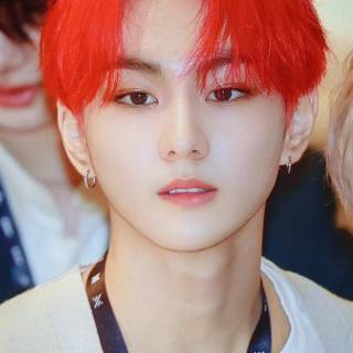 Jungwon red hair wallpaper