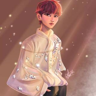 Jungwon red hair wallpaper