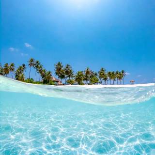 Crystal clear water wallpaper