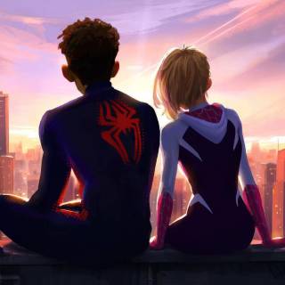 Miles and Gwen 4k wallpaper