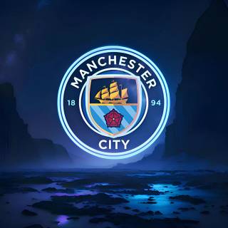 Manchester City logo 4k wallpaper