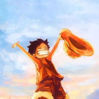 Kid Luffy phone wallpaper