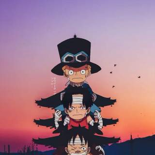 Luffy and Ace phone wallpaper