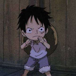 Kid Luffy phone wallpaper