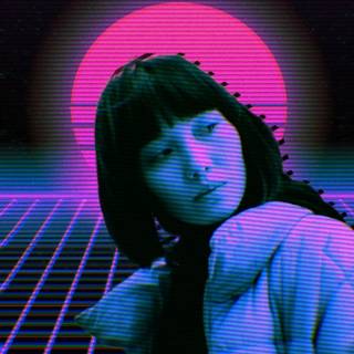 Cyber retro wallpaper