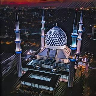 Black mosque wallpaper