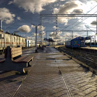 Indian railway station wallpaper