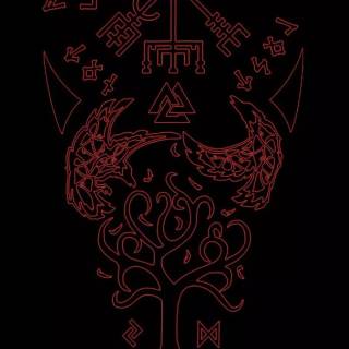 Viking symbols phone wallpaper