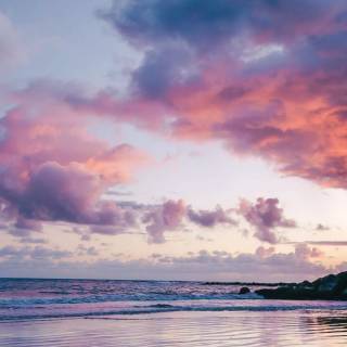 Tropical sunset iPhone wallpaper