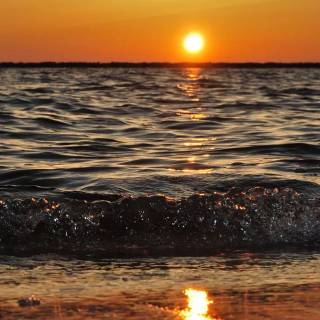 Tropical sunset iPhone wallpaper