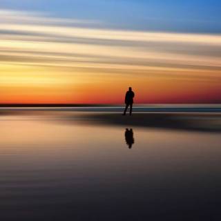 Tropical sunset iPhone wallpaper