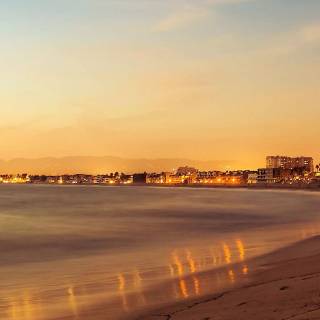 Tropical sunset iPhone wallpaper