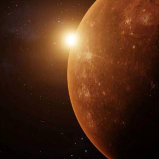 Space orange wallpaper