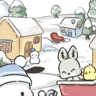 Pochacco winter wallpaper