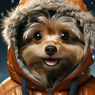 Winter cute animals wallpaper